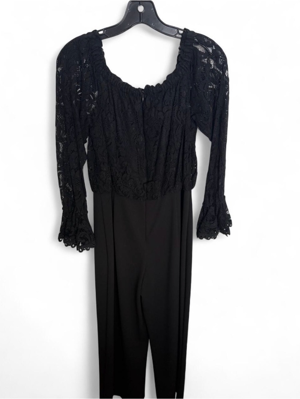 Adrianna Papell Black Lace Bodice Jumpsuit